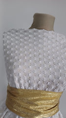 Milano- Dantela Alb Optic croșetată cu model ROCOCO  DAN1081