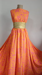 Silky Orange cu Fucsia  MAT1380