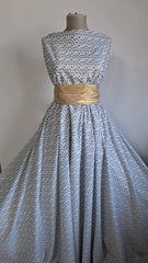 Poplin Paisley, Alb-Bleumarin  BBC1250
