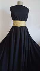 Material Elastic Texturat NEGRU INTENS ELA1157