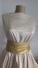 Țesătură mătăsoasă BEJ SIDEFIU, cu aspect usor sifonat  MAT1032