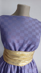 Tricot Tip Pulover Lavanda cu model pătrățele  TRI1031